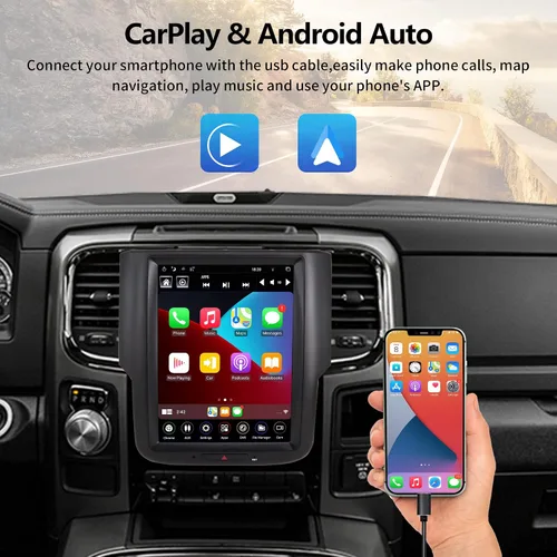 Miniatura 6 de LINKSWELL - Radio de coche para Dodge RAM 2014-2018 1500/2500/3500 Android estéreo de coche de 10.4 pulgadas, reemplazo de pantalla táctil