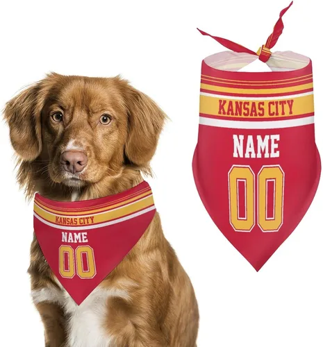 Miniatura 28 de Arizona - Bandana de fútbol para perro, diseño personalizado, número de nombre, regalos para gatos