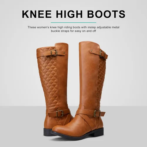 Miniatura 3 de Jeossy Botas de equitación de 50 hasta la rodilla para mujer con hebilla de metal