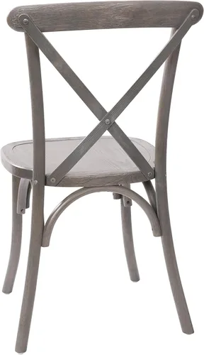 Miniatura 8 de Flash Furniture Paquete de 2 sillas Advantage Grey X-Back Gris