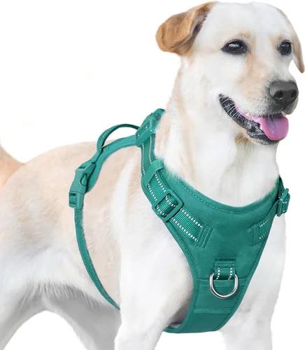 Miniatura 9 de Arnés sin tirones para perro, chaleco reflectante para cachorros para perros pequeños, medianos y grandes (negro, XS)