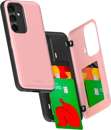 Miniatura 85 de GOOSPERY Funda tipo cartera para Samsung Galaxy S22 Ultra, [tarjetero] parachoques magnético de puerta con cierre automático, cubierta protectora