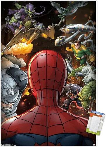 Miniatura 12 de Trends International Marvel Comics - Póster de pared de Spider-Man - Villains, 22.375 x 34 pulgadas, versión premium sin marco