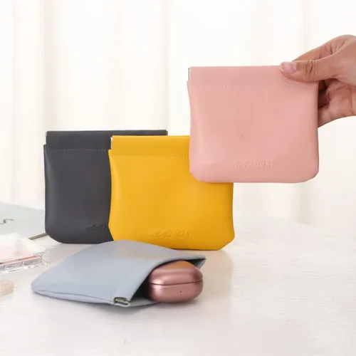 Miniatura 3 de Mini monedero de cuero para mujer, cambios, tarjetero, bolsa pequeña, 3 Colores, Portatarjetas Mini Monedas