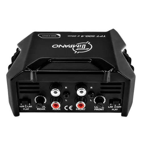 Miniatura 4 de Timpano Amplificador para Auto de 4 Canales de Audio 4 x 125 Vatios 2 Ohmios, TPT-500.4 Pequeño Amplificador de 4 Canales de 12 Voltajes de Rango