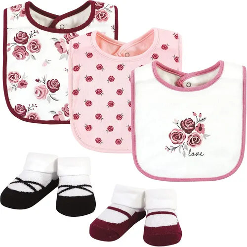 Miniatura 178 de Hudson Baby Conjunto de babero y calcetines unisex de algodón para bebé