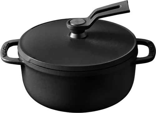 Miniatura 30 de Olla para Horno Holandés Vermicular 2.0 Olla de Hierro Fundido Esmaltada Ligera 18cm (2 qt) No Tóxica Compatible con Inducción Horno Mate