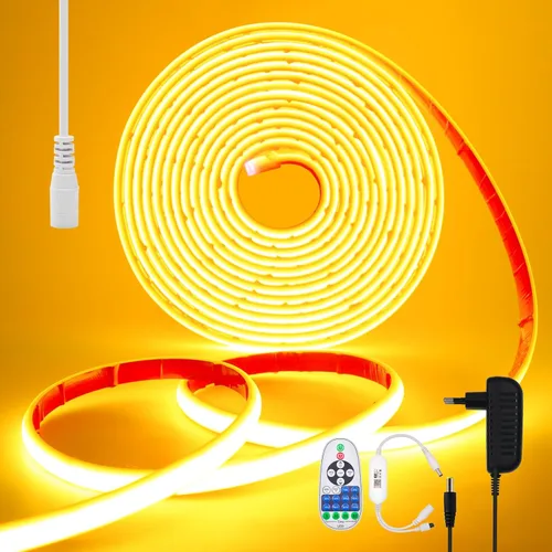 Miniatura 16 de KISUFU Tira de luces LED de neón COB de 12 V, IP68, impermeable, flexible, regulable, para el hogar, cocina, sala de estar, decoración de bricolaje