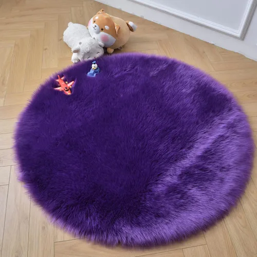 Miniatura 42 de duduta - Alfombra de pelo de oveja sintética verde esmeralda de 2 x 3 pies, alfombra esponjosa lavable para cabecera de cama pequeña, dormitorio