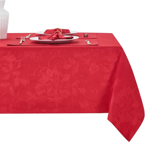 Miniatura 9 de Mantel rectangular de poliéster impermeable, resistente a las arrugas, lavable, mantel de tela diseño Jacquard