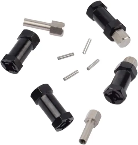 Miniatura 5 de ShareGoo - 4 unidades de cubo hexagonal de aluminio de 0.47 pulgadas (0.472 in), extensión de desplazamiento de 0.984 in, adaptador de acoplador
