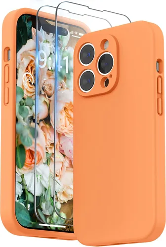 Miniatura 12 de SURPHY Funda diseñada para iPhone 14 Pro Max con protector de pantalla, (con protección de cámara y forro de microfibra suave), funda de silicona
