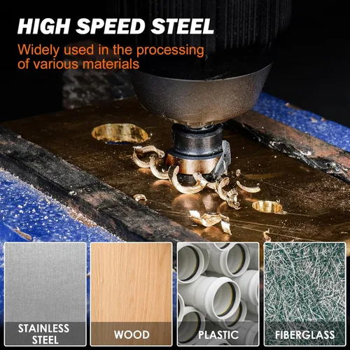 Miniatura 5 de THINKWORK Broca de Paso de Tamaño Único HSS, Broca de Paso HSS de 1/2", Unibit, Brocas de Paso de Vástago de 1/4" para Metal Suave, Acero, Madera