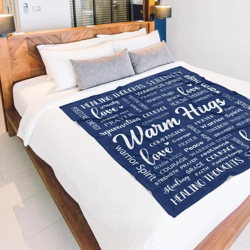 Miniatura 3 de Afterprints Warm Hugs Healing Blanket - Regalos contra el cáncer para mujeres y hombres, regalo de pronta recuperación para amigos y familia, manta