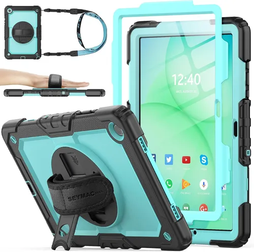 Miniatura 17 de SEYMAC stock Funda para Samsung Galaxy Tab A8 de 10.5 pulgadas, funda de protección contra caídas de cuerpo completo con protector de pantalla