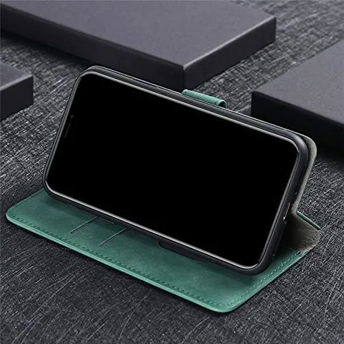 Miniatura 5 de Compatible con Google Pixel 6A, cubierta trasera magnética de piel, plegable, con ranura para tarjetero, para Google Pixel 6A