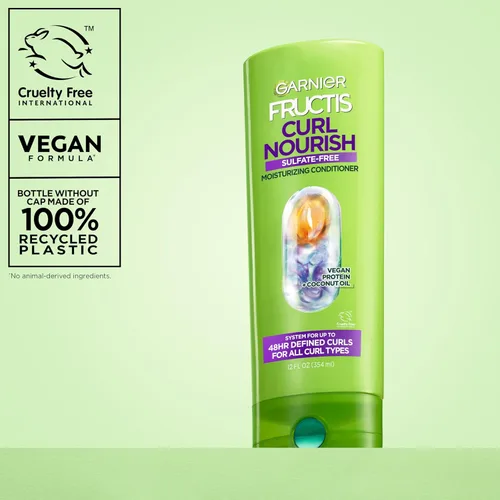 Miniatura 11 de Garnier Fructis Curl - Acondicionador hidratante nutritivo para cabello rizado, proteína vegetal y fórmula de aceite de coco, hasta 48 horas