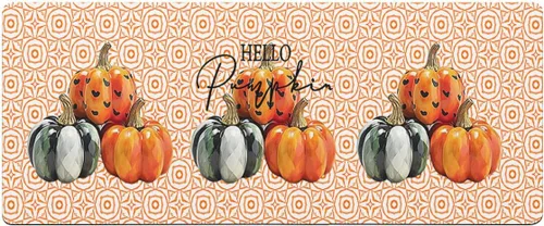 Geometry Pumpkins - Tapete de baño para bañera, antideslizante, de secado rápido y absorbente, de tierra de diatomeas, para ducha, fregadero de