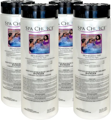 Miniatura 8 de SpaChoice Pestañas de bromación prémium de 1.5 libras para spas, tabletas de bromo para bañera de hidromasaje, fabricado en Estados Unidos