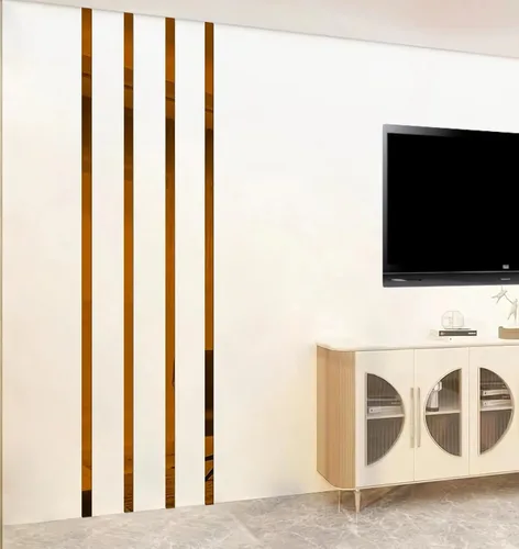 Miniatura 8 de 15 Piezas de Moldura Flexible Autoadhesiva, Adhesivo Vibrante Tipo Espejo, Adhesivos Desmontables para Marcos de Pared/Borde de Papel Pintado/Líneas