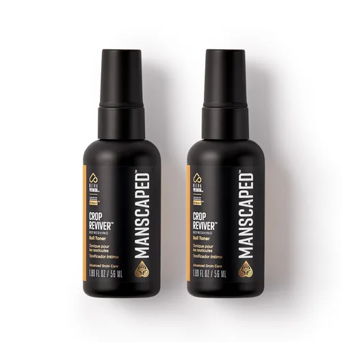 MANSCAPED® The Crop Reviver®, spray tónico corporal hidratante y refrescante para hombres, spray refrescante para la ingle con aloe vera calmante,
