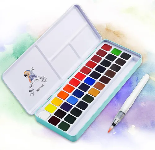 Miniatura 2 de Arrtx Juego de 72 lápices de colores premium con juego de pintura de acuarela MeiLiang, 36 colores vivos en caja de bolsillo
