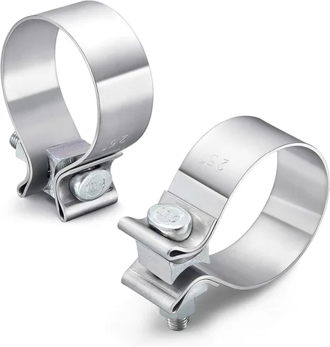 Miniatura 12 de Abrazadera de escape de banda estrecha – abrazadera de tubo repetible y fiable, fácil de desmontar e instalar, ideal para tubo de escape, punta
