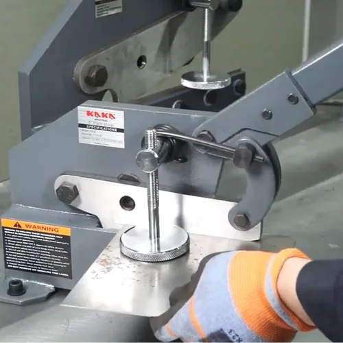 Miniatura 3 de KAKA INDUSTRIAL Cizalla manual de metal HS-12, máquina de corte sin garganta de 12 pulgadas para chapa, acero y barras redondas, herramienta