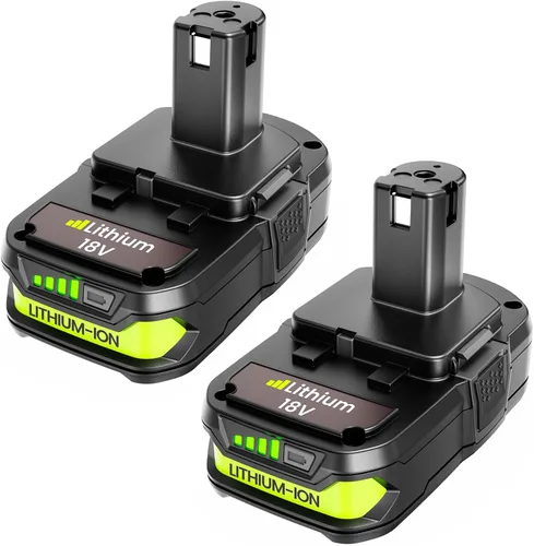 Paquete de 2 baterías de repuesto de 18 V 3.5 Ah para batería Ryobi de 18 V, compatible con herramientas eléctricas y cargadores Ryobi One+,