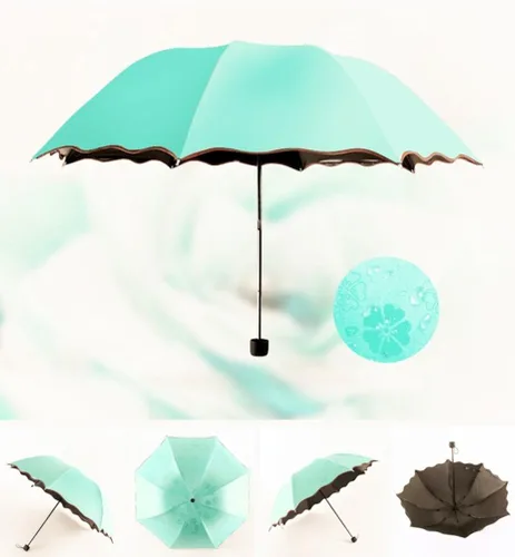 Miniatura 2 de Honeystore Blossom Magic Compact paraguas Triple plegable Anti-UV Dome Sombrilla
