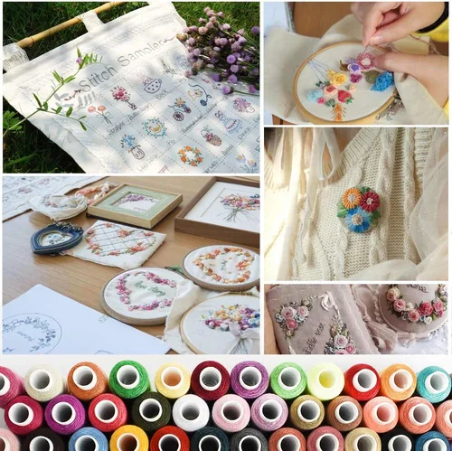 Miniatura 7 de Hilo de coser de 100 colores para máquina de coser y coser a mano de poliéster para coser a mano, bordado, máquina, acolchado y manualidades