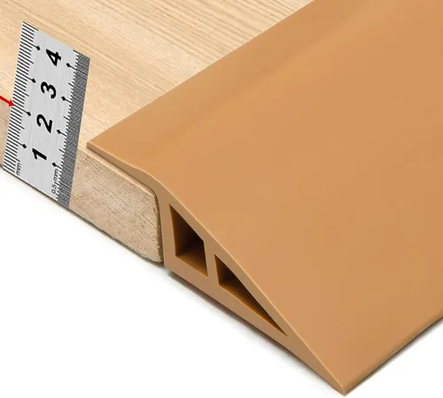 Miniatura 15 de BNELL Tira de molduras para bordes de alfombras y pisos, Tira de transición de piso autoadhesiva de PVC, Umbrales para puertas con una altura menor