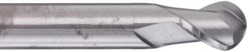 Miniatura 2 de YG-1 E5978 Fresa de punta de bola de carburo, largo alcance, acabado monocapa TiCN, hélice de 37 grados, 2 flautas, longitud total de 4 pulgadas
