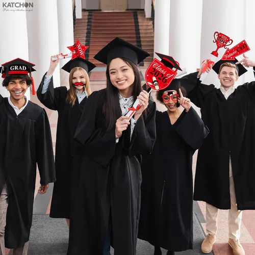 Miniatura 5 de KatchOn, Accesorios para cabina de fotos de graduación 2026 – Paquete de 35 Accesorios de fotos de graduación, accesorios de graduación