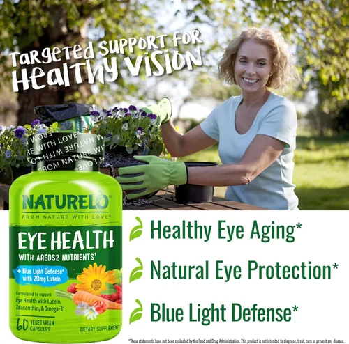 Miniatura 5 de NATURELO Vitaminas para los Ojos - Fórmula AREDS 2 Nutrientes con Luteína, Zeaxantina, Vitamina C, E, Zinc, Más DHA - Suplemento para Ojos Secos