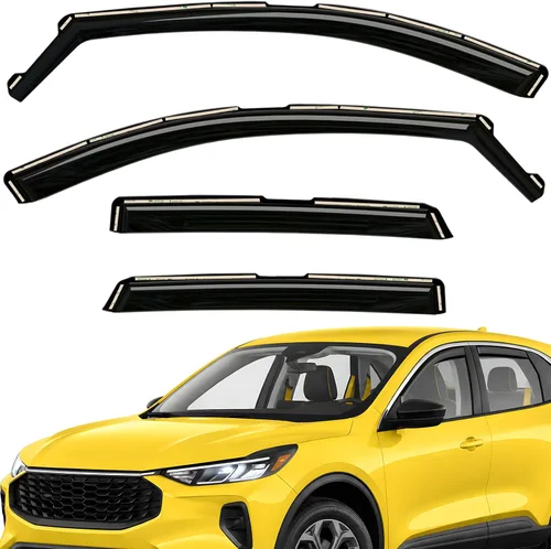 Miniatura 9 de Deflectores de ventana extra duraderos en el canal, viseras de ventana, protectores de lluvia aptos para Chevrolet (Chevy) Equinox 2010-2017