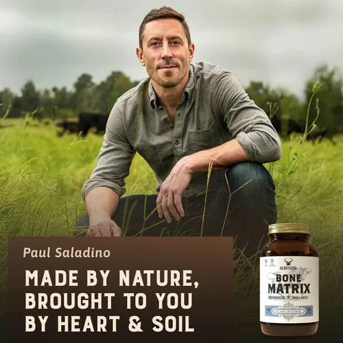 Miniatura 4 de HEART & SOIL Matriz ósea alimentada con pasto: apoya la salud, la fuerza y la flexibilidad de los huesos y las articulaciones (180 cápsulas) Apoya
