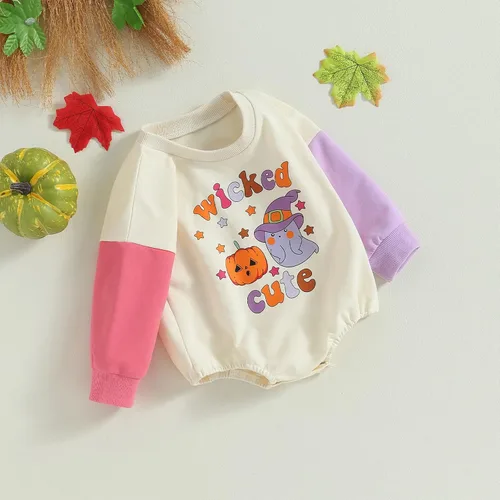 Miniatura 3 de Traje de Halloween para bebé, niño, niña, sudadera de calabaza, mameluco de burbujas, suéter de gran tamaño, ropa de otoño e invierno