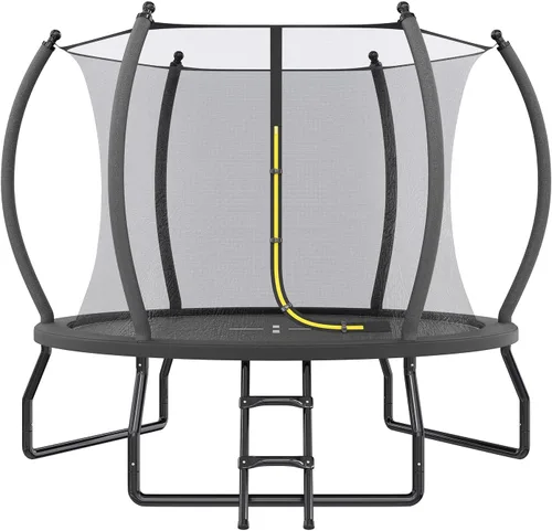 YUMPIE - Trampolín de 8 pies, 10 pies, 12 pies, 14 pies, 15 pies, 16 pies, para exteriores, con red de seguridad y escalera, trampolines recreativos
