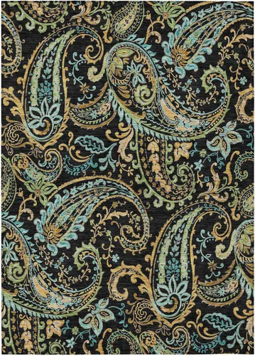 Addison Rugs Chantille ACN533 - Alfombra negra de 8 x 10 pies, resistente a las manchas, lavable a máquina, no se desprende, para dormitorio, sala