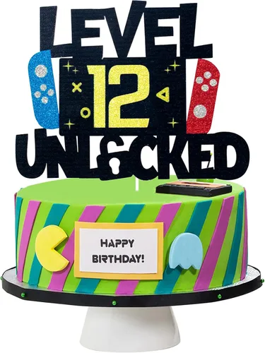 Miniatura 9 de Decoración para pastel de videojuegos desbloqueada de nivel 9 – Nivel 9 desbloqueado impresionante 2013 decoración de pastel de cumpleaños