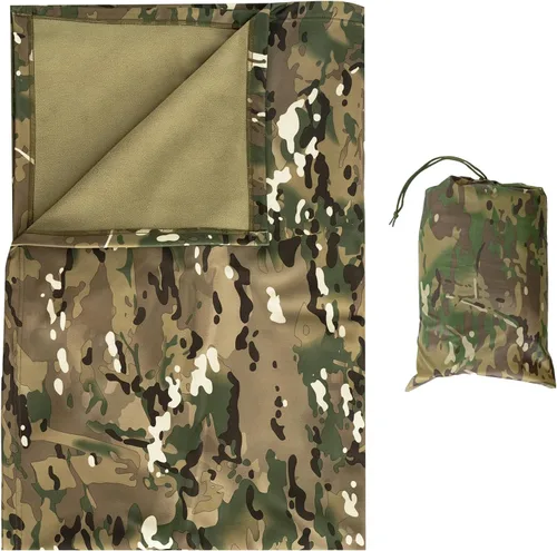 Miniatura 14 de LOOGU Manta Camuflaje Impermeable Aislante Forro de Poncho para Camping al Aire Libre, Senderismo, Caza, Supervivencia, Mochileros, Picnic Us