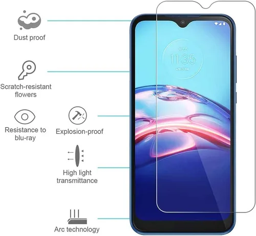 Miniatura 2 de Protector de pantalla para Motorola Moto E 2020 Galss templado, película de vidrio protectora de pantalla antiarañazos de alta transparencia