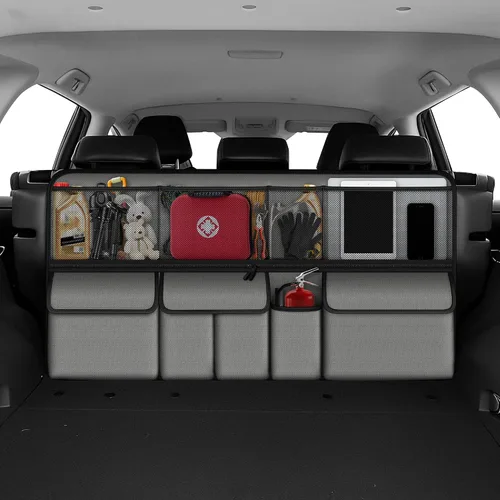 Miniatura 9 de Organizador colgante para maletero de automóvil, apto para Toyota RAV4, plegable, de gran capacidad, 41.3 x 20 pulgadas, organizador de maletero