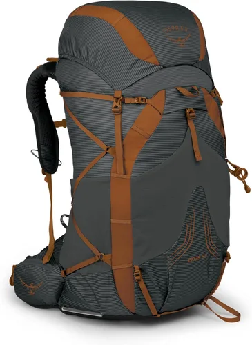 Osprey Exos 58 Mochila de Senderismo Ultraligera para Hombres Gris carbón oscuro
