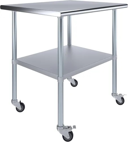 Miniatura 24 de Mesa de trabajo de acero inoxidable, mesa de metal