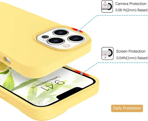 Miniatura 300 de GUAGUA Funda compatible con iPhone 17 Pro Max de 6.9 pulgadas, silicona líquida, goma de gel suave, delgada, forro de microfibra delgada
