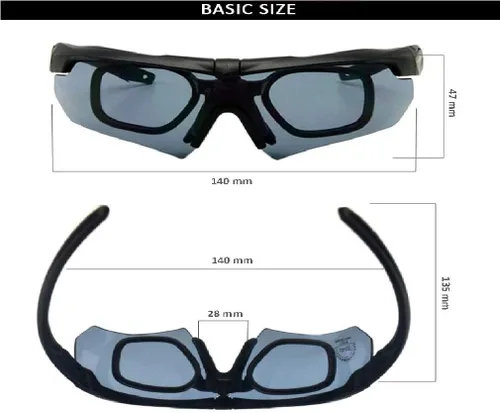 Miniatura 4 de GALAXYLENSE ICE - Gafas tácticas de combate para hombres, gafas de disparo, gafas de caza, lentes de repuesto de 3 colores Negro