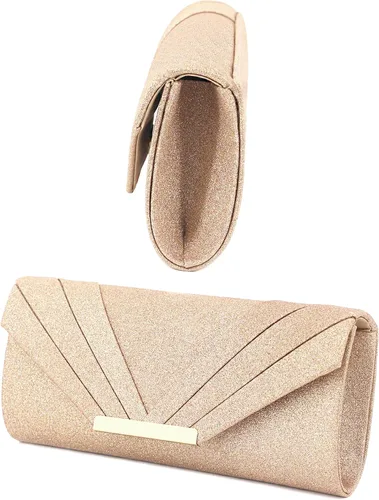 Miniatura 4 de Naimo Bolso de mano brillante para mujer, bolso de noche para fiesta, cóctel, boda, elegancia, sobre