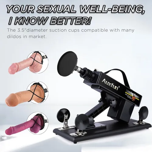 Miniatura 6 de Máquina sexual, AUXFUN máquina automática de consolador con control de aplicación Bluetooth, máquina de empuje para mujeres con 6 accesorios